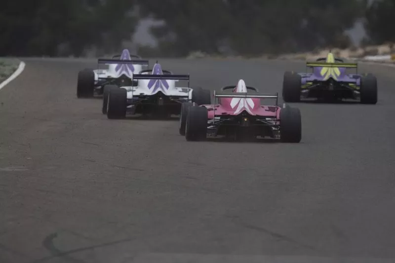 Track action in the W Series Tatuus F3 T-318 car 