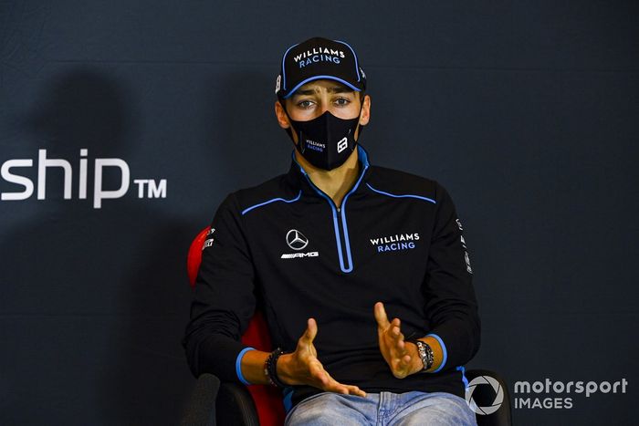 George Russell, Williams Racing, en la conferencia de prensa