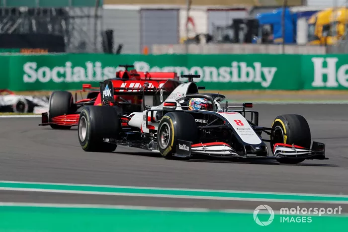 Romain Grosjean, Haas VF-20, Sebastian Vettel, Ferrari SF1000