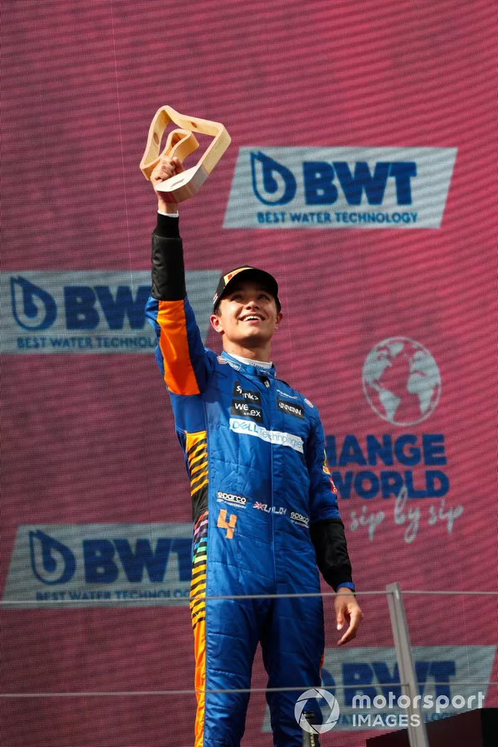 Podio: tercer lugar Lando Norris, McLaren  