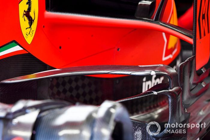 Detalle del delantero del Ferrari SF1000 