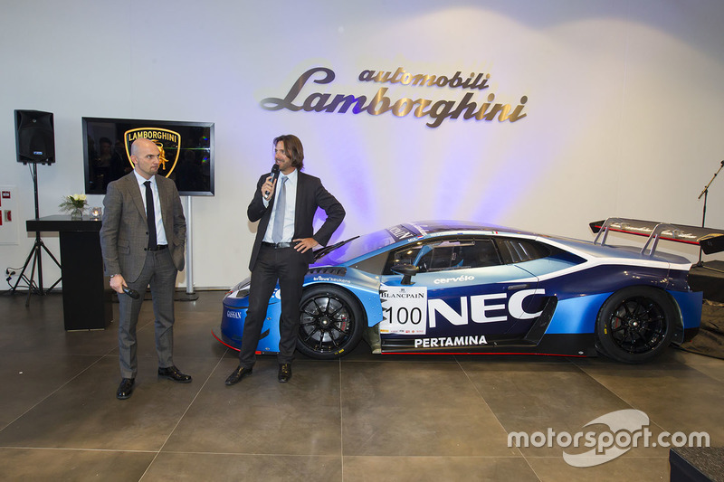 Giorgio Sanna, Lamborghini Motorsporları Başkanı ve Stéphane Ratel, SRO Motorsports Group CEO'su