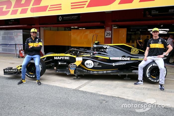 Carlos Sainz y Nico Hulkenberg, Renault F1 Team