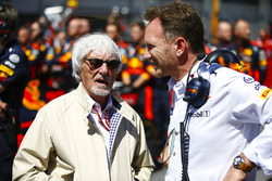 Bernie Ecclestone, Christian Horner, Team Principal, Red Bull Racing