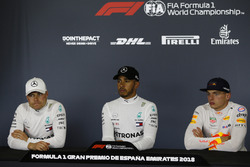 Valtteri Bottas, Mercedes-AMG F1, Lewis Hamilton, Mercedes-AMG F1 and Max Verstappen, Red Bull Racing in the Press Conference