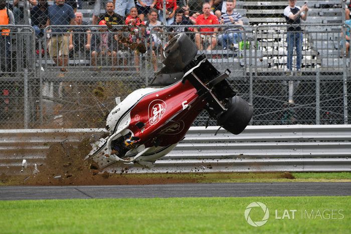 Choque de Marcus Ericsson, Sauber C37