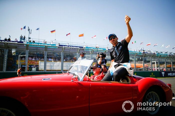 Robert Kubica, Williams Racing,  en el desfile de pilotos