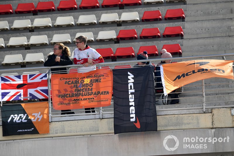 McLaren fans and banners