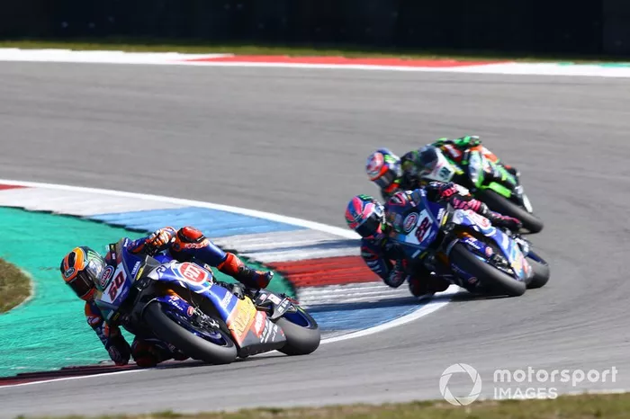 Michael van der Mark, Pata Yamaha, Alex Lowes, Pata Yamaha, Leon Haslam, Kawasaki Racing