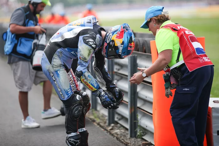 Alex Marquez, Gresini Racing after his crash