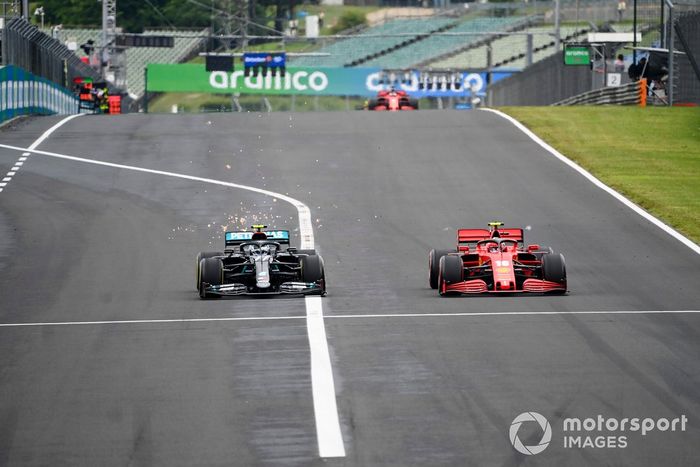 Valtteri Bottas, Mercedes F1 W11, Charles Leclerc, Ferrari SF1000