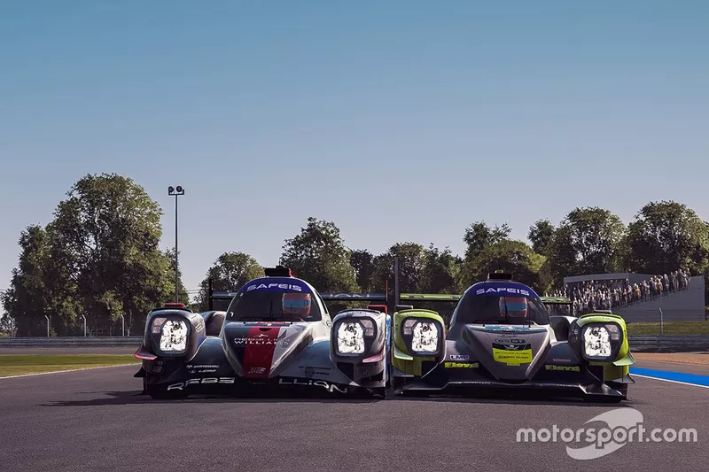 #4 Bykolles - Burst Esport Oreca 07 LMP2: Tom Dillmann, Esteban Guerrieri, Jernej Simoncic, Jesper Pedersen, #1 Rebellion Williams Esport Oreca 07 LMP2: Louis Deletraz, Raffaele Marciello, Nikodem Wisniewski, Kuba Brzezinski