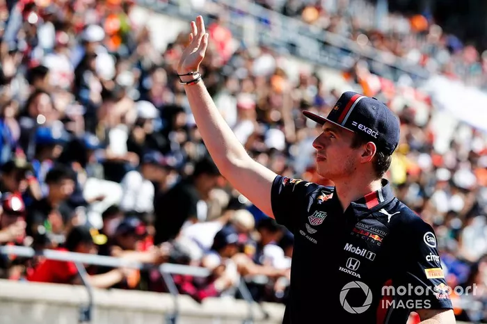 Max Verstappen, Red Bull Racing, in the drivers parade