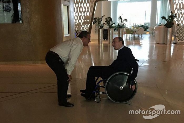 Domingos Piedade com Frank Williams em Abu Dhabi, 2014