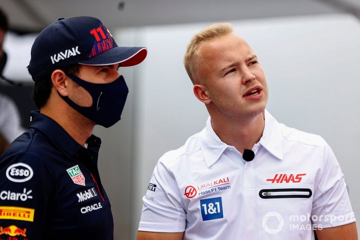 Sergio Pérez, Red Bull Racing y Nikita Mazepin, Haas