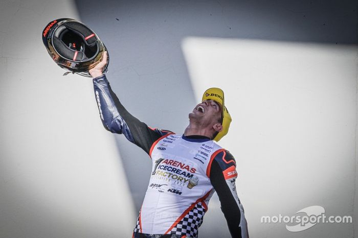 El campeón del mundo de Moto3, Albert Arenas, Aspar Team