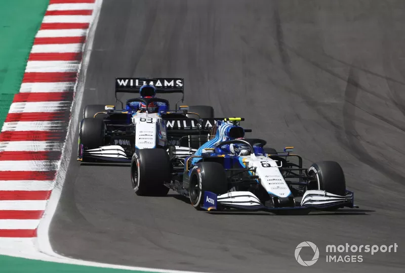 Nicholas Latifi, Williams FW43B, George Russell, Williams FW43B