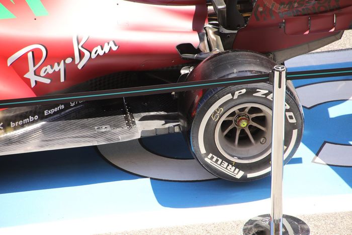 Detalle del fondo del Ferrari SF21