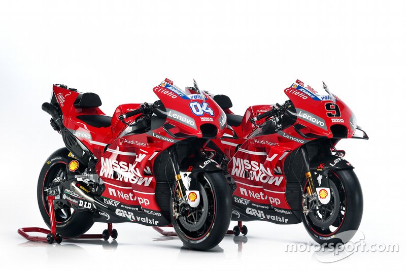 Bikes von Andrea Dovizioso, Ducati Team, und Danilo Petrucci, Ducati Team, für die MotoGP-Saison 2019