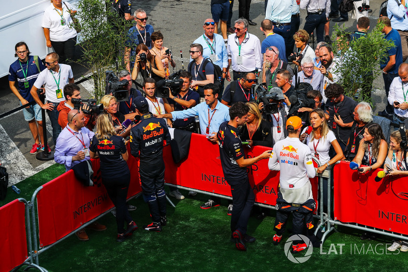 Daniel Ricciardo, Red Bull Racing and Max Verstappen, Red Bull Racing in the media pen