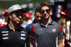 Romain Grosjean, Haas F1 Team, Sebastian Vettel, Ferrari et Pascal Wehrlein, Sauber