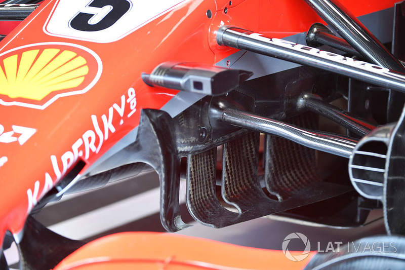 Ferrari SF71H front suspension and aero detail