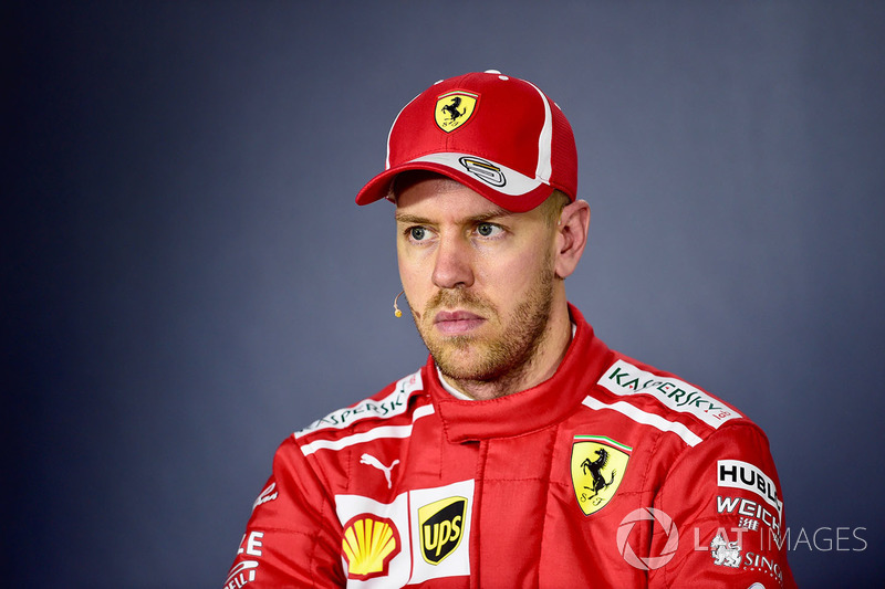 Sebastian Vettel, Ferrari in the Press Conference