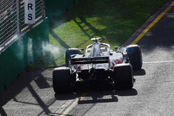 Romain Grosjean, Haas F1 Team VF-18 après son abandon