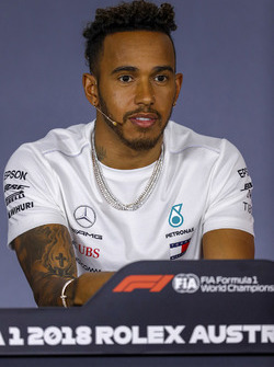 Lewis Hamilton, Mercedes AMG F1, in the Thursday drivers Press Conference