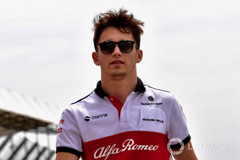 Charles Leclerc, Sauber walks the track