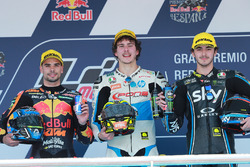 Miguel Oliveira, Red Bull KTM Ajo Lorenzo Baldassarri, Pons HP40 Francesco Bagnaia, Sky Racing Team VR46