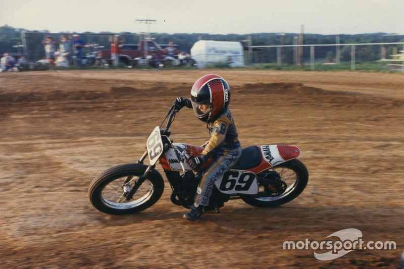 Nicky Hayden on the dirt track