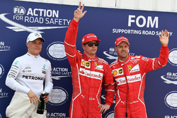 Polesitter Kimi Raikkonen, Ferrari, second place Sebastian Vettel, Ferrari, third place Valtteri Bottas, Mercedes AMG F1