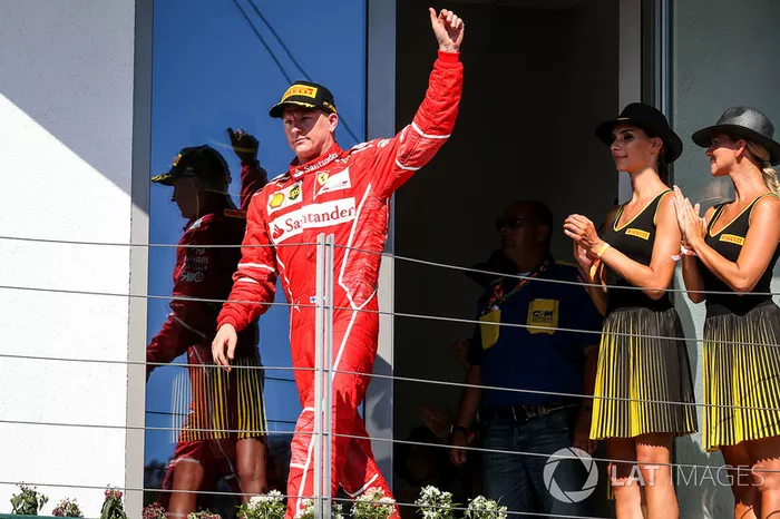 Podio: segundo lugar Kimi Raikkonen, Ferrari