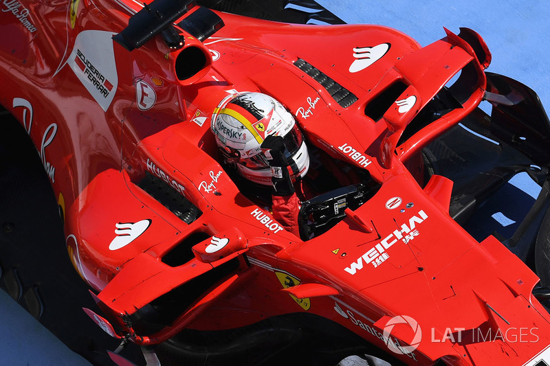 Race winner Sebastian Vettel, Ferrari SF70-H