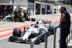 Christian Horner, Team Principal Red Bull Racing et Lance Stroll, Williams FW40