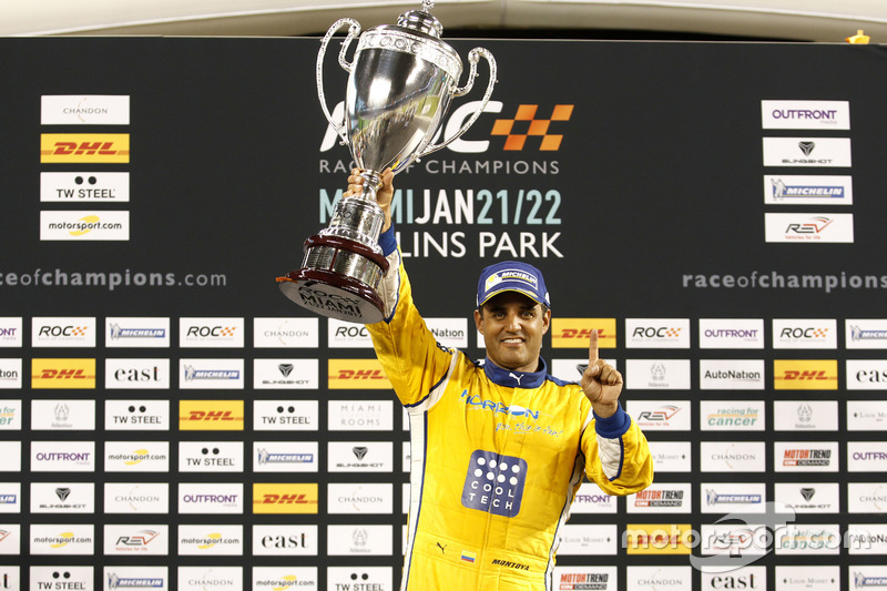 Podium: Race winner Juan Pablo Montoya