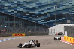 Felipe Massa, Williams leads team mate Valtteri Bottas, Williams FW38