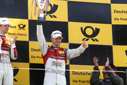 Podio: il terzo classificato Edoardo Mortara, Audi Sport Team Abt Sportsline, Audi RS 5 DTM