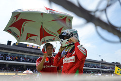 Sebastian Vettel, Ferrari en la parrilla