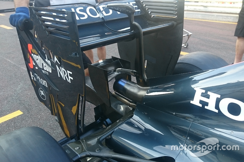 Detalle del alerón trasero del McLaren MP4-31