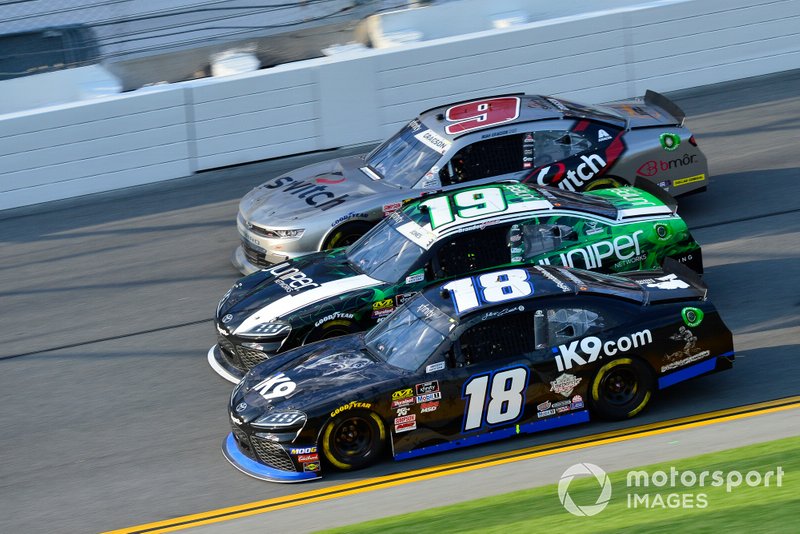 Jeffrey Earnhardt, Joe Gibbs Racing, Toyota Supra iK9, Brandon Jones, Joe Gibbs Racing, Toyota Supra Juniper, Noah Gragson, JR Motorsports, Chevrolet Camaro Switch