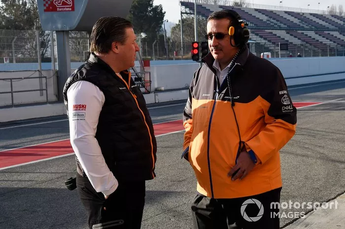 Zak Brown, McLaren y Sheikh Mohammed bin Essa Al Khalifa