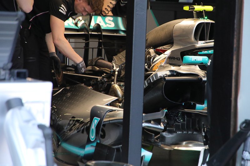 Mercedes AMG F1 W10 engine detail