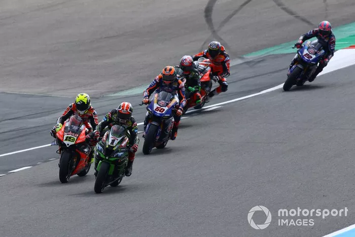 Jonathan Rea, Kawasaki Racing, Alvaro Bautista, Aruba.it Racing-Ducati Team, Michael van der Mark, Pata Yamaha