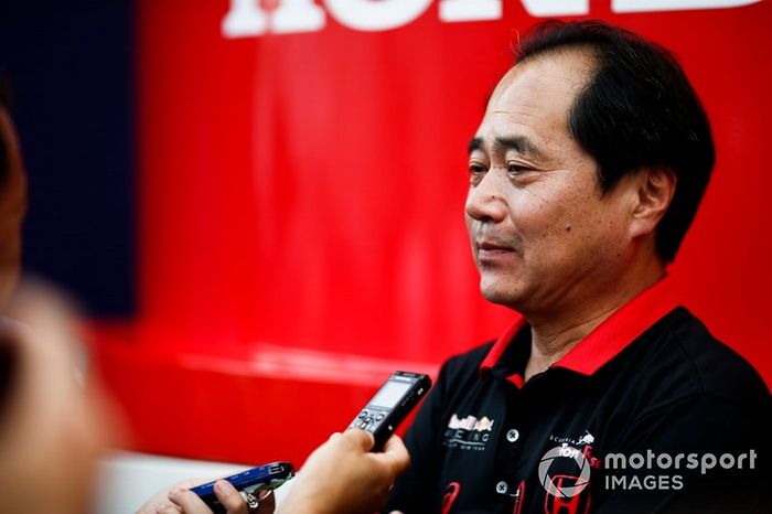 Toyoharu Tanabe, Director Técnico de F1, Honda habla con los medios de comunicación