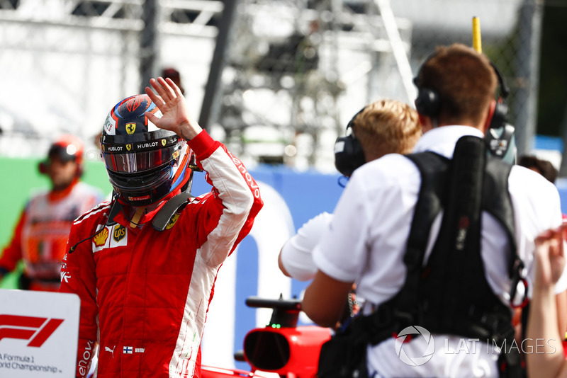 El poleman Kimi Raikkonen, Ferrari
