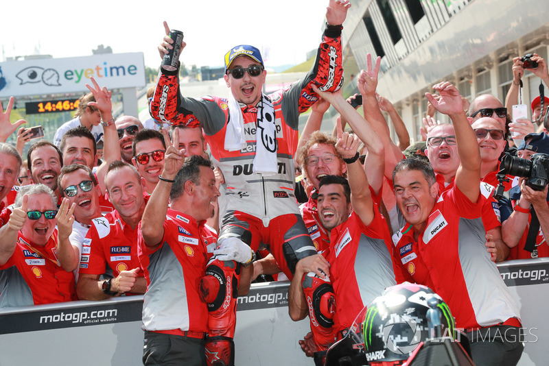 Ganador de la carreraJorge Lorenzo, Ducati Team