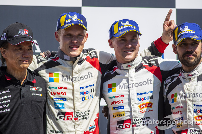 I vincitori Ott Tanak, Martin Järveoja, Toyota Yaris WRC, Toyota Gazoo Racing
