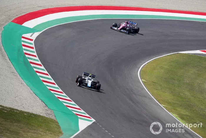 Nicholas Latifi, Williams FW43, Sergio Pérez, Racing Point RP20